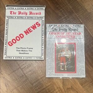 The Daily Record Photo Frame with Coach of the Year Card